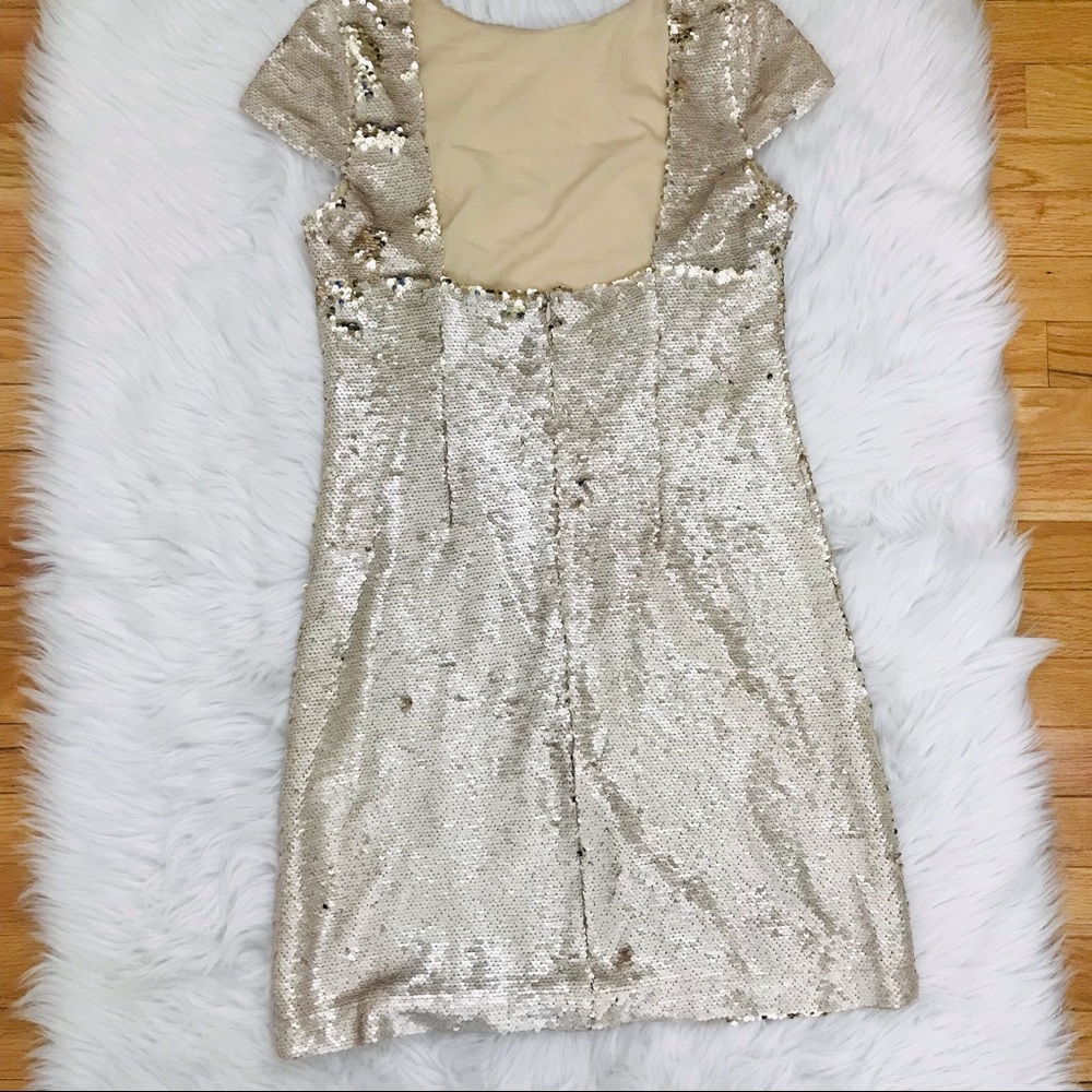 Sam Edelman Sequin Cap Sleeve Shift Dress - Picture 5 of 16